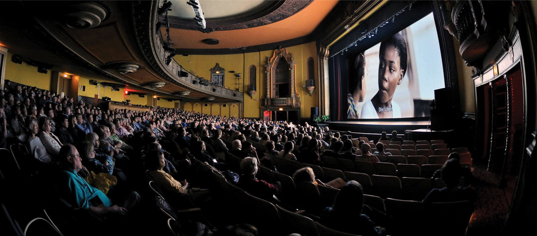 View from inside Champaign's Virginia Theatre